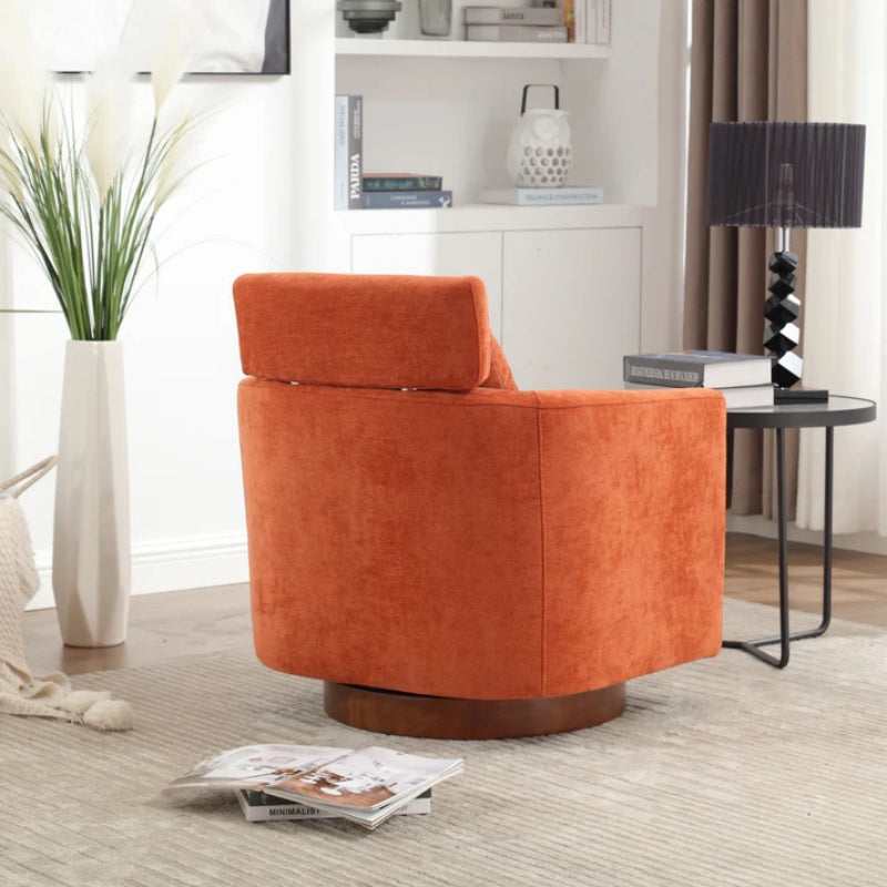 COOLMORE 360 degree rotation design, multi-gear adjustment backrest, soft and comfortable chenille fabric, ergonomic design of the living room chair-海智集-Default-