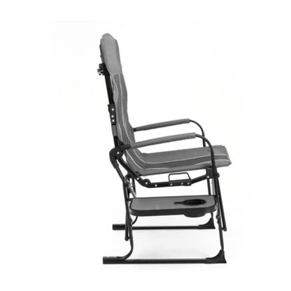 Camping Directors Chair, Heavy Duty,Oversized Portable Folding Chair with Side Table, Pocket for Beach, Fishing,Trip,Picnic,Lawn Grey-海智集-Default-