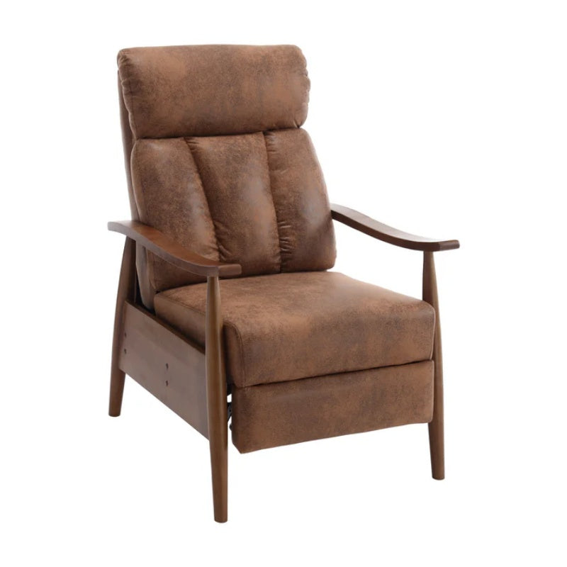 COOLMORE Wood Frame Armchair, Modern Accent Chair Lounge Chair for Living Room-海智集-Default-