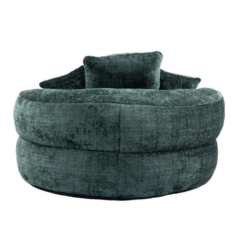 Emerald Chenille High Back Bean Bag Chair Couch with Three Pillows, Indoor & Outdoor, Single Gaming Sofa for Bedroom and Office-海智集-Default-