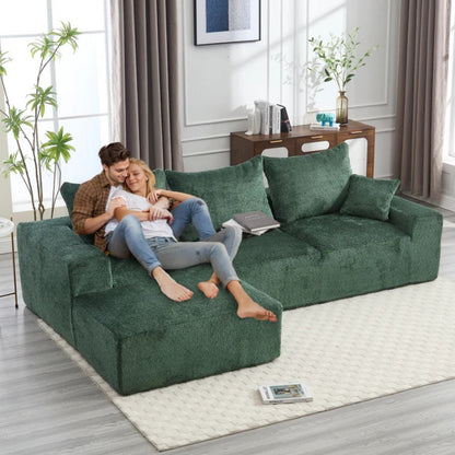 UNITED WE WIN Stylish fabric, excellent touch, L-shaped design, intimate comfort, large seated depth, free stretch, random combination, flexible, full compression, no installation of the sofa-海智集-Default-