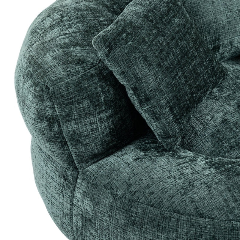 Emerald Chenille High Back Bean Bag Chair Couch with Three Pillows, Indoor & Outdoor, Single Gaming Sofa for Bedroom and Office-海智集-Default-