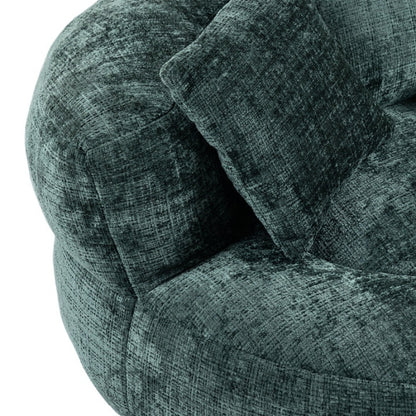 Emerald Chenille High Back Bean Bag Chair Couch with Three Pillows, Indoor & Outdoor, Single Gaming Sofa for Bedroom and Office-海智集-Default-