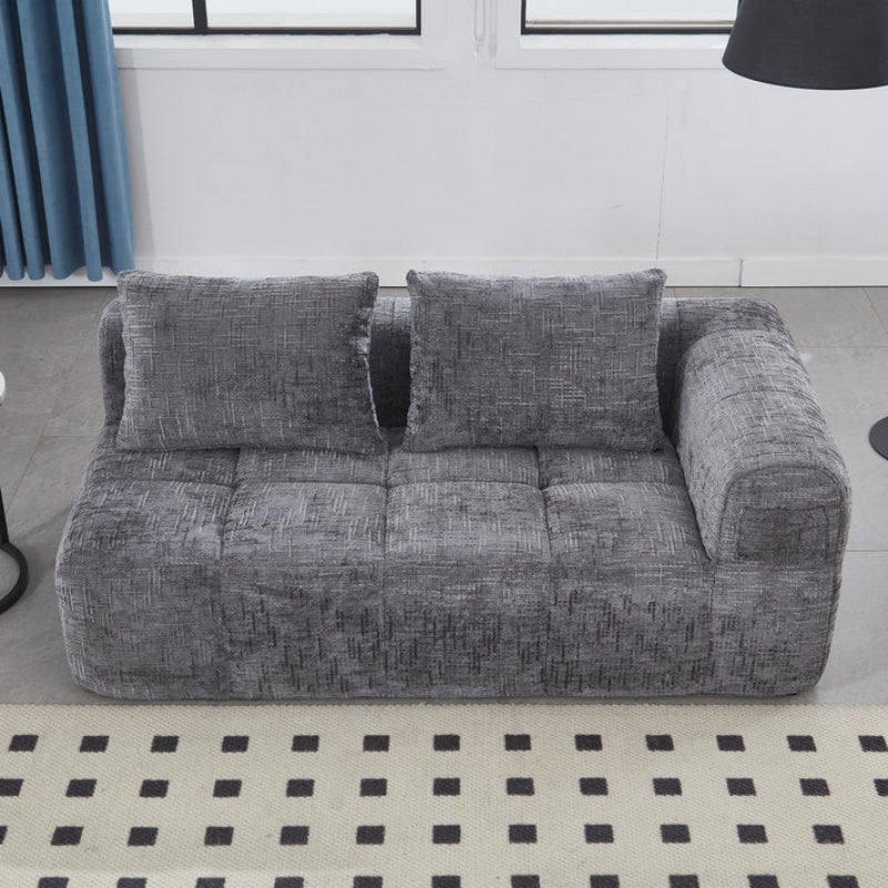 UNITED WE WIN Chenille Loveseat Sofa,Minimalist Modular Couches Sleeper for Living Room Bedroom Apartment Lounge-海智集-Default-
