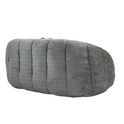 Durable Comfort High Back Bean Bag Sofa Lounger for Adults and Kids, Gray Chenille-海智集-Default-