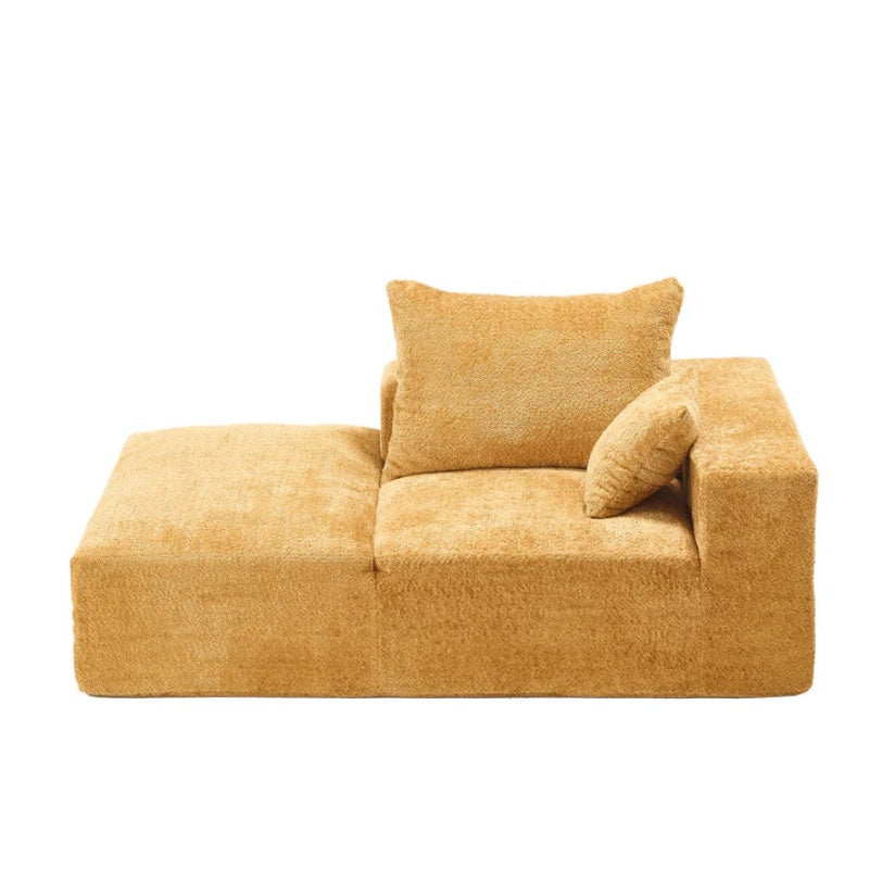 UNITED WE WIN Memory Foam 2-Seater Couch, No Installation & Easy to Transport, Deep Seat Modern Sofa with Chenille Fabric, Couch for Living Room, Bedroom, Apartment, Home Office-海智集-Default-