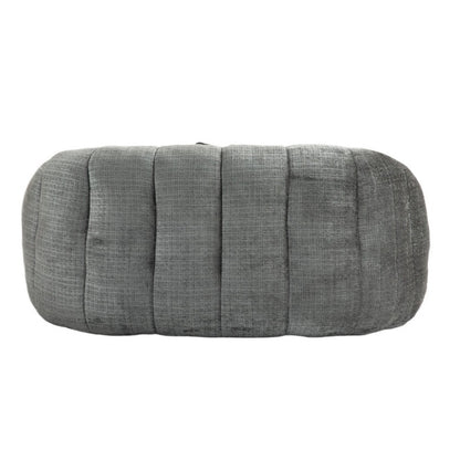 Durable Comfort High Back Bean Bag Sofa Lounger for Adults and Kids, Gray Chenille-海智集-Default-