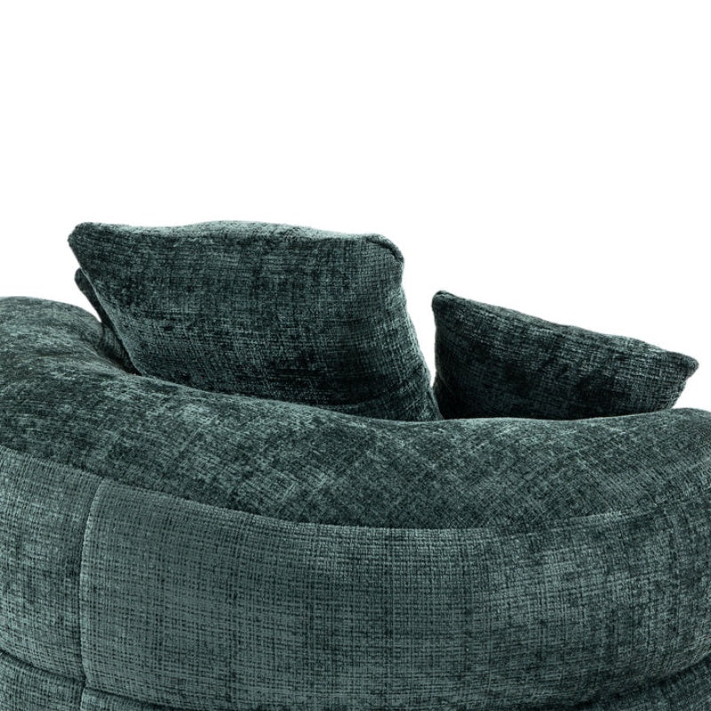 Emerald Chenille High Back Bean Bag Chair Couch with Three Pillows, Indoor & Outdoor, Single Gaming Sofa for Bedroom and Office-海智集-Default-