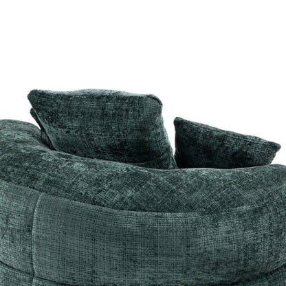 Emerald Chenille High Back Bean Bag Chair Couch with Three Pillows, Indoor & Outdoor, Single Gaming Sofa for Bedroom and Office-海智集-Default-