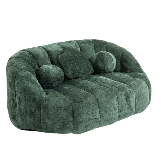 Bean Bag Sofa Lazy Sofa Durable Comfort Lounger High Back Bean Bag Chair Couch for Adults and Kids, Emerald Chenille-海智集-Default-
