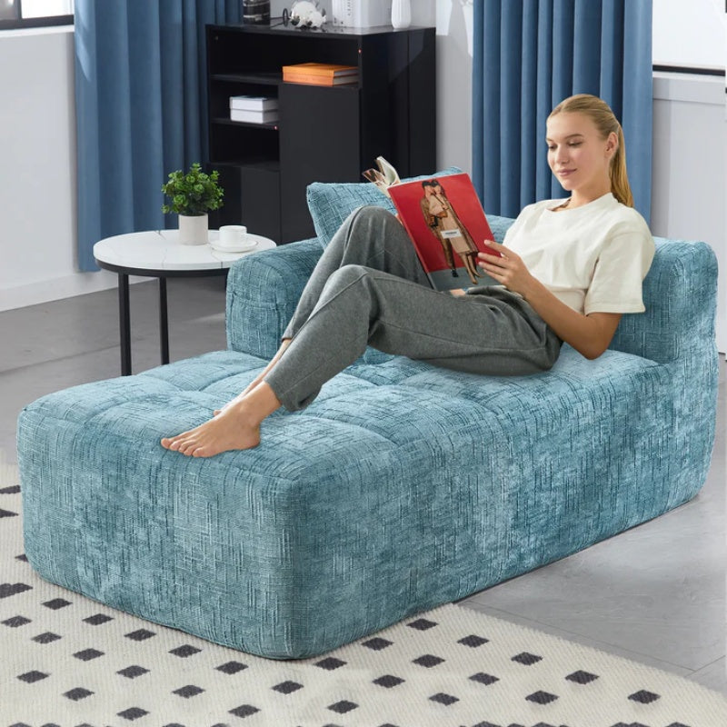 UNITED WE WIN Chenille Loveseat Sofa,Minimalist Modular Couches Sleeper for Living Room Bedroom Apartment Lounge-海智集-Default-