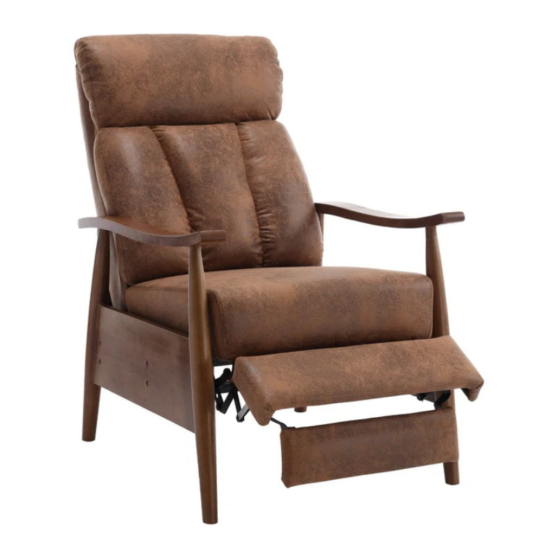 COOLMORE Wood Frame Armchair, Modern Accent Chair Lounge Chair for Living Room-海智集-Default-