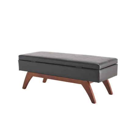 COOLMORE Teddy wool fabric, solid wood feet for solid weighing, and bed end stool with storage function-海智集-Default-