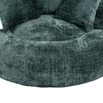 Emerald Chenille High Back Bean Bag Chair Couch with Three Pillows, Indoor & Outdoor, Single Gaming Sofa for Bedroom and Office-海智集-Default-