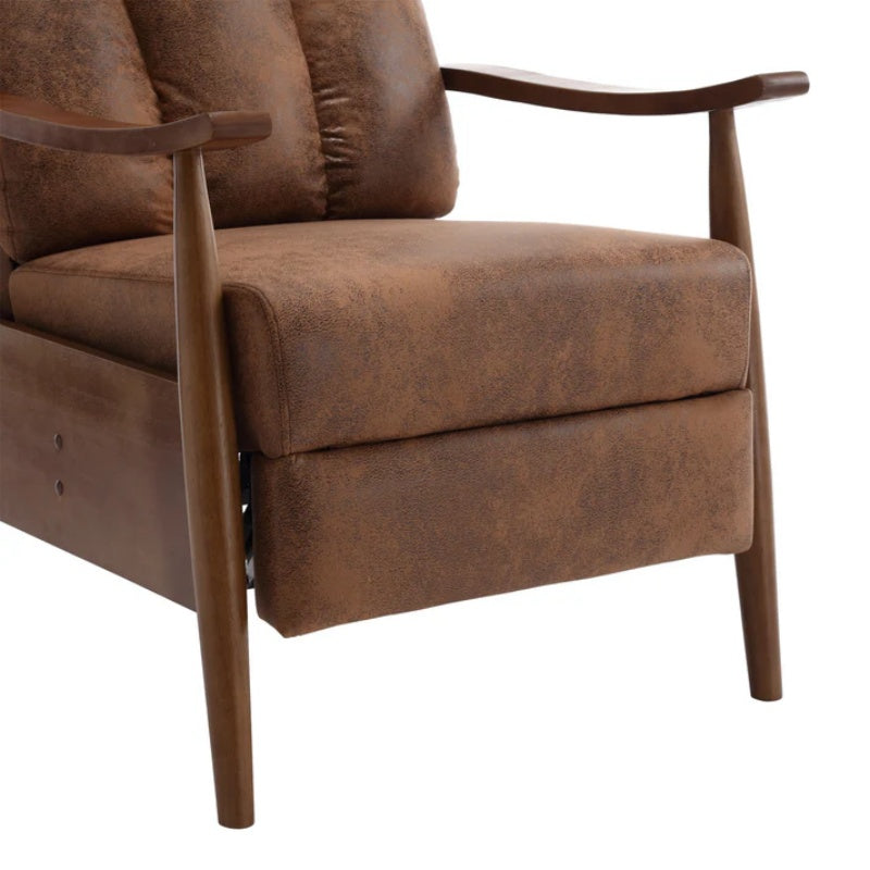 COOLMORE Wood Frame Armchair, Modern Accent Chair Lounge Chair for Living Room-海智集-Default-