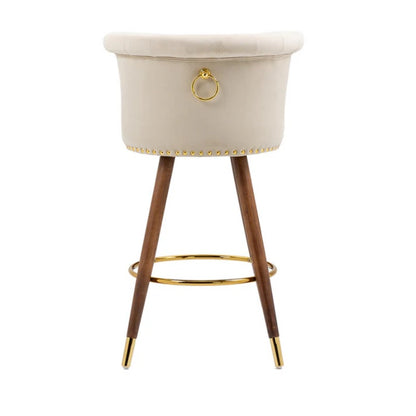 COOLMORE Swivel Bar Stools with Backrest Footrest ，with a fixed height of 360 degrees-海智集-Default-