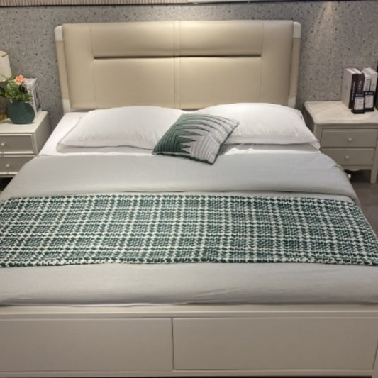 Modern Minimalist Leather Bed Set | Space-Saving Solution for Compact Bedrooms-海智集-