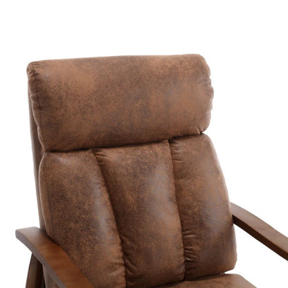 COOLMORE Wood Frame Armchair, Modern Accent Chair Lounge Chair for Living Room-海智集-Default-