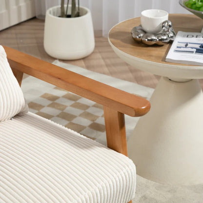 Leisure Chair with Solid Wood Armrest and Feet, Leisure chair, wood frame, velvet, l, solid rubber wood legs, Mid-Century Modern Accent chair, for Living Room Bedroom Studio chair-海智集-Default-
