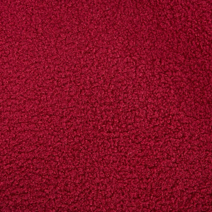 Contemporary Upholstered Accent/Dining Chair Set of 2 - Red Teddy Velvet Fabric with Sturdy Steel Frame-海智集-Default-