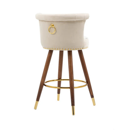 COOLMORE Swivel Bar Stools with Backrest Footrest ，with a fixed height of 360 degrees-海智集-Default-