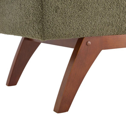 COOLMORE Teddy wool fabric, solid wood feet for solid weighing, and bed end stool with storage function-海智集-Default-