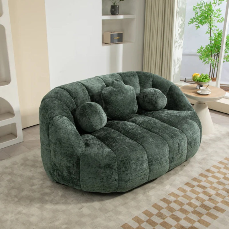 Bean Bag Sofa Lazy Sofa Durable Comfort Lounger High Back Bean Bag Chair Couch for Adults and Kids, Emerald Chenille-海智集-Default-