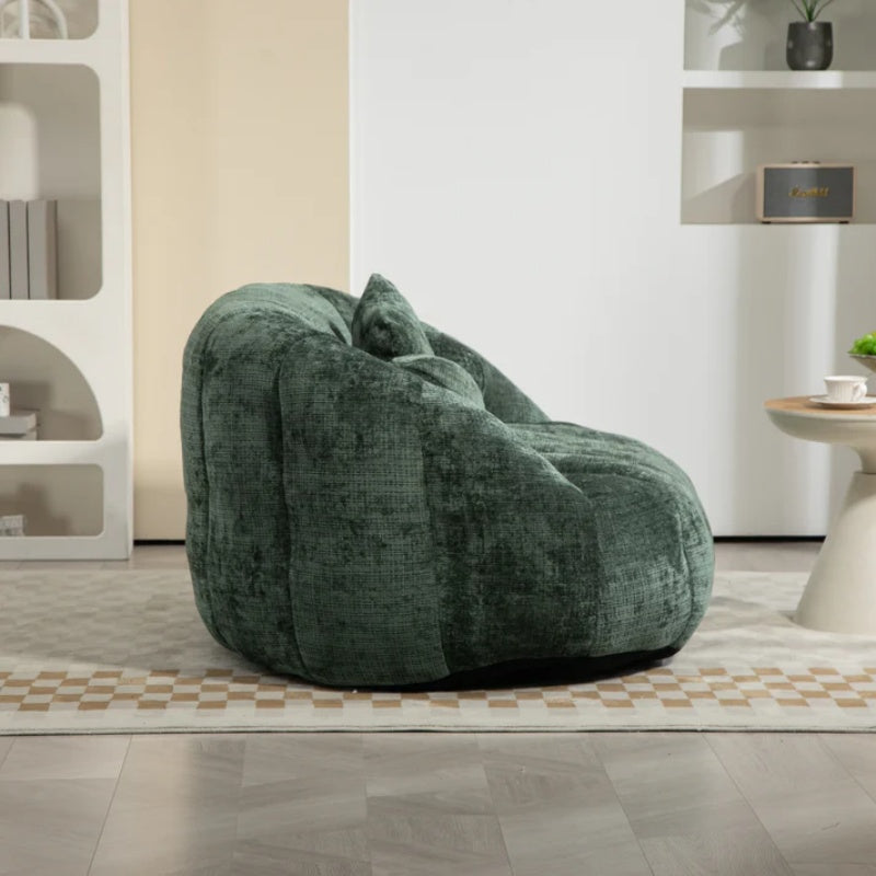 Bean Bag Sofa Lazy Sofa Durable Comfort Lounger High Back Bean Bag Chair Couch for Adults and Kids, Emerald Chenille-海智集-Default-