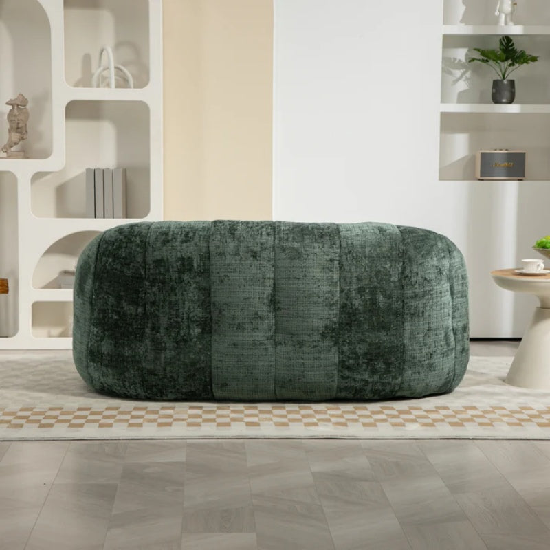 Bean Bag Sofa Lazy Sofa Durable Comfort Lounger High Back Bean Bag Chair Couch for Adults and Kids, Emerald Chenille-海智集-Default-