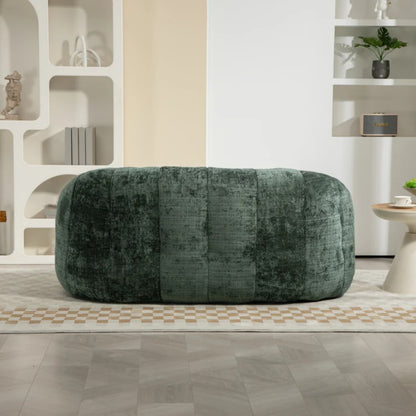 Bean Bag Sofa Lazy Sofa Durable Comfort Lounger High Back Bean Bag Chair Couch for Adults and Kids, Emerald Chenille-海智集-Default-