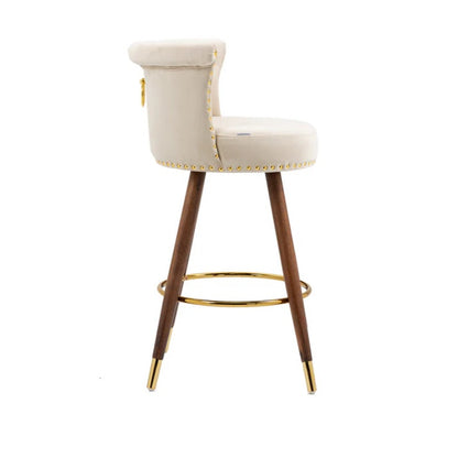 COOLMORE Swivel Bar Stools with Backrest Footrest ，with a fixed height of 360 degrees-海智集-Default-