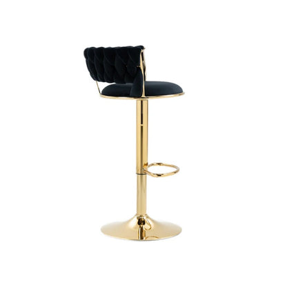 COOLMORE Swivel Bar Stools Adjustable Counter Height Chairs with Footrest for Kitchen, Dining Room-海智集-Default-