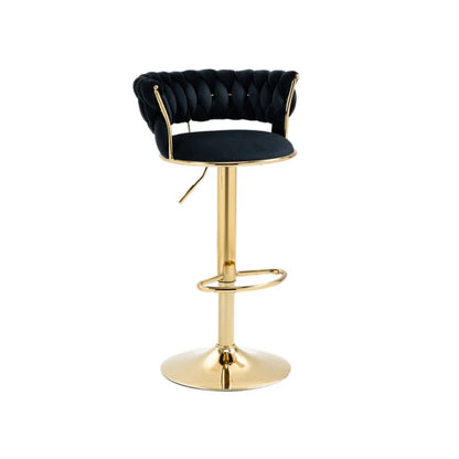 COOLMORE Swivel Bar Stools Adjustable Counter Height Chairs with Footrest for Kitchen, Dining Room-海智集-Default-