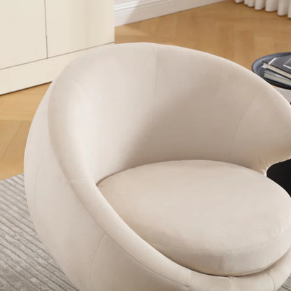 360 Degree Swivel Cuddle Barrel Accent Chairs, Round Armchairs with Wide Upholstered, Fluffy Fabric Chair for Living Room, Bedroom, Office, Waiting Rooms-海智集-Default-
