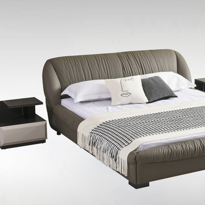 The soft and high-end backrest sofa with light luxury leather is suitable for hotels-海智集-