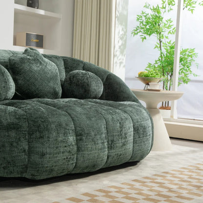 Bean Bag Sofa Lazy Sofa Durable Comfort Lounger High Back Bean Bag Chair Couch for Adults and Kids, Emerald Chenille-海智集-Default-