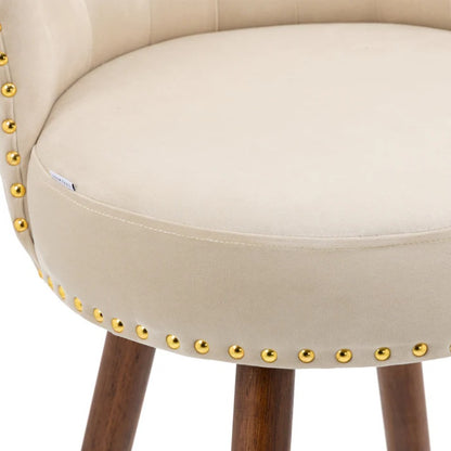 COOLMORE Swivel Bar Stools with Backrest Footrest ，with a fixed height of 360 degrees-海智集-Default-
