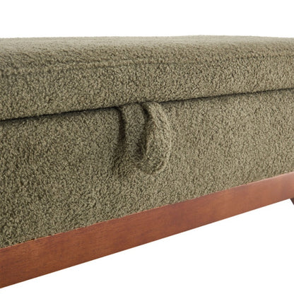 COOLMORE Teddy wool fabric, solid wood feet for solid weighing, and bed end stool with storage function-海智集-Default-
