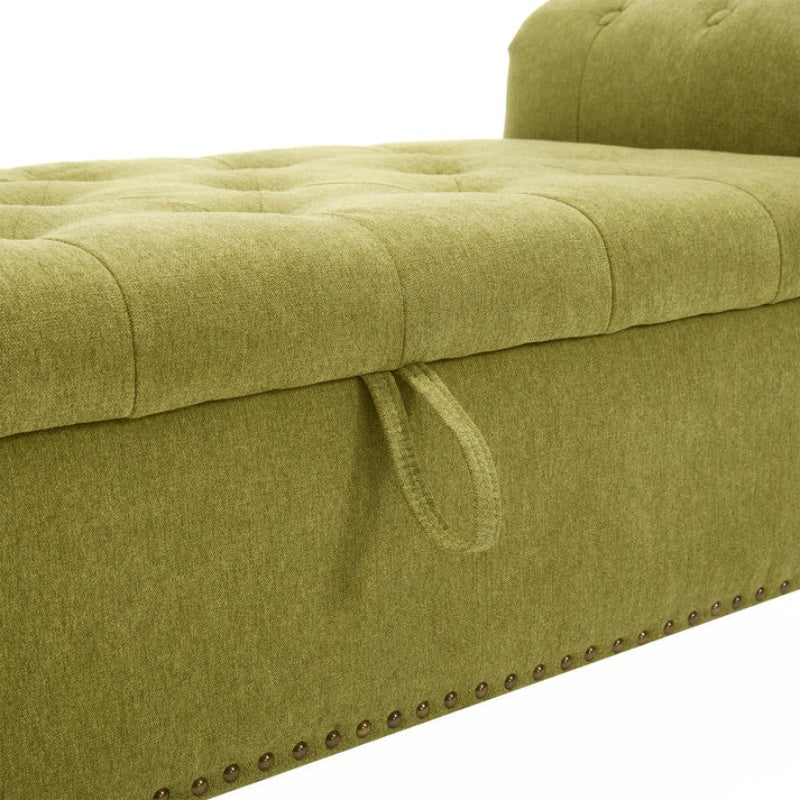 Coolmore Storage Ottoman 55.12 Inches Upholstered Fabric Storage Ottoman Bench,Button Tufted Ottoman with Storage for Living Room,Bedroom End of Bed Bench Withstands 275lbs-海智集-Default-