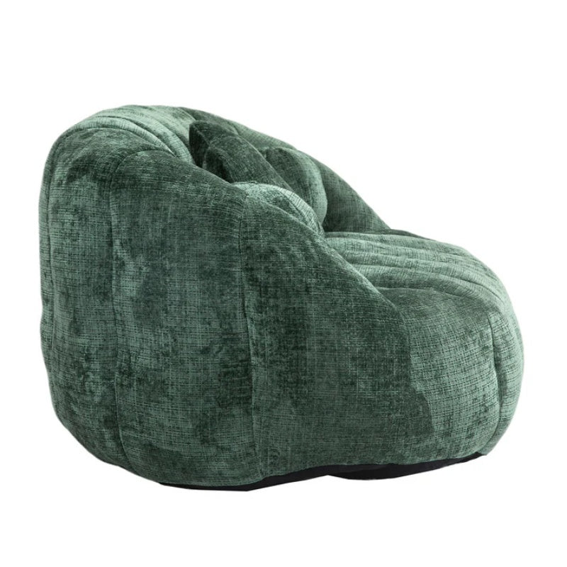 Bean Bag Sofa Lazy Sofa Durable Comfort Lounger High Back Bean Bag Chair Couch for Adults and Kids, Emerald Chenille-海智集-Default-