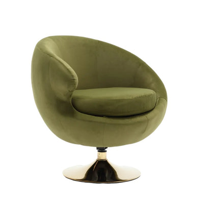 360 Degree Swivel Cuddle Barrel Accent Chairs, Round Armchairs with Wide Upholstered, Fluffy Fabric Chair for Living Room, Bedroom, Office, Waiting Rooms-海智集-Default-