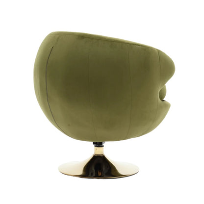 360 Degree Swivel Cuddle Barrel Accent Chairs, Round Armchairs with Wide Upholstered, Fluffy Fabric Chair for Living Room, Bedroom, Office, Waiting Rooms-海智集-Default-