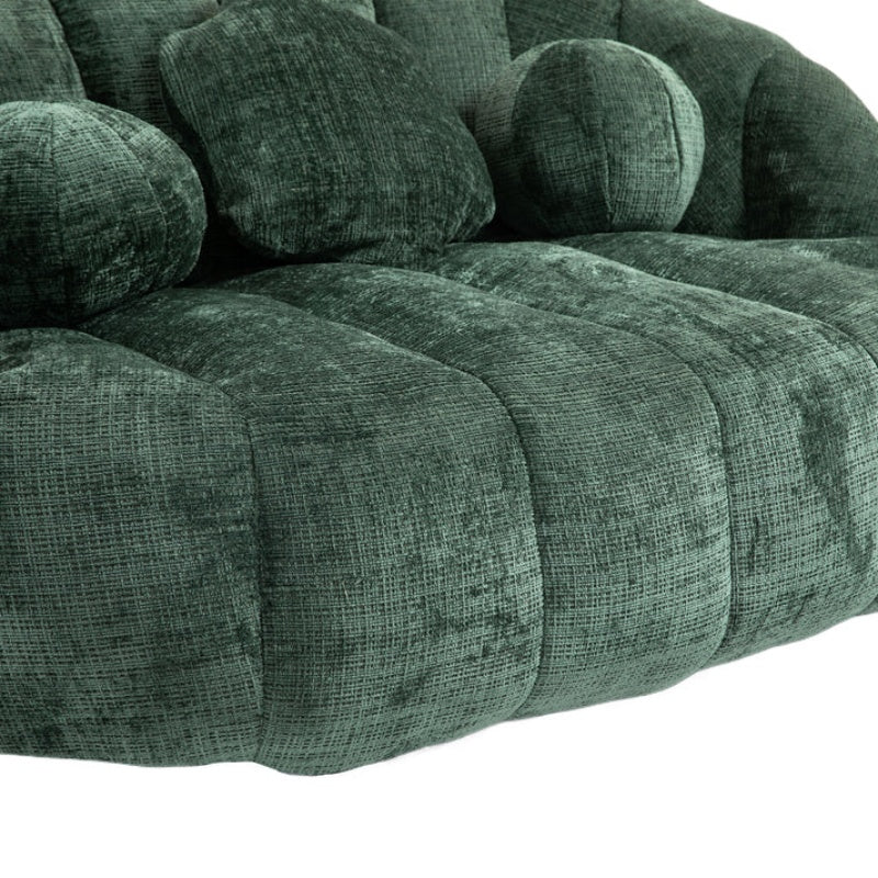Bean Bag Sofa Lazy Sofa Durable Comfort Lounger High Back Bean Bag Chair Couch for Adults and Kids, Emerald Chenille-海智集-Default-