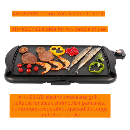 Factory Quality Non Stick Indoor Smokeless Electric Grill Bbq Aluminum Griddles Barbeque Electric Grills-海智集-