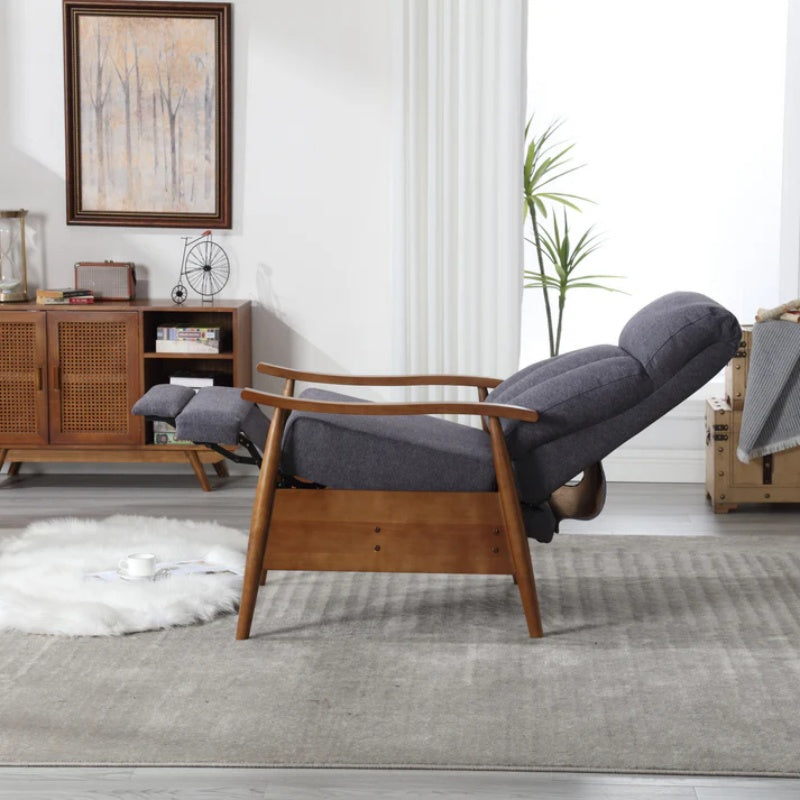 COOLMORE Wood Frame Armchair, Modern Accent Chair Lounge Chair for Living Room-海智集-Default-