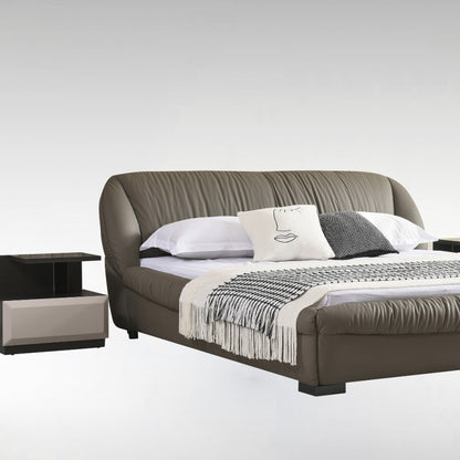 The soft and high-end backrest sofa with light luxury leather is suitable for hotels-海智集-