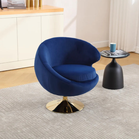 360 Degree Swivel Cuddle Barrel Accent Chairs, Round Armchairs with Wide Upholstered, Fluffy Fabric Chair for Living Room, Bedroom, Office, Waiting Rooms-海智集-Default-