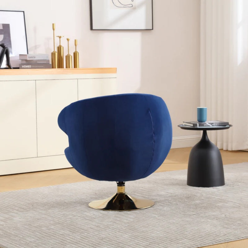 360 Degree Swivel Cuddle Barrel Accent Chairs, Round Armchairs with Wide Upholstered, Fluffy Fabric Chair for Living Room, Bedroom, Office, Waiting Rooms-海智集-Default-