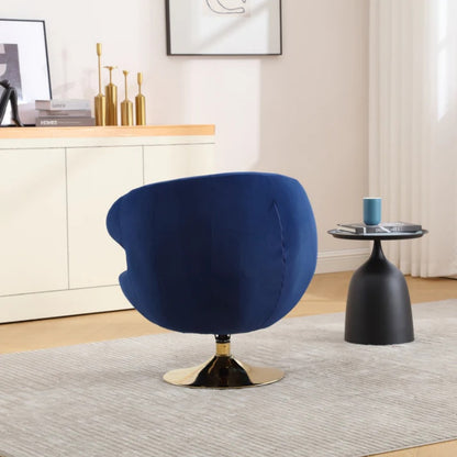 360 Degree Swivel Cuddle Barrel Accent Chairs, Round Armchairs with Wide Upholstered, Fluffy Fabric Chair for Living Room, Bedroom, Office, Waiting Rooms-海智集-Default-