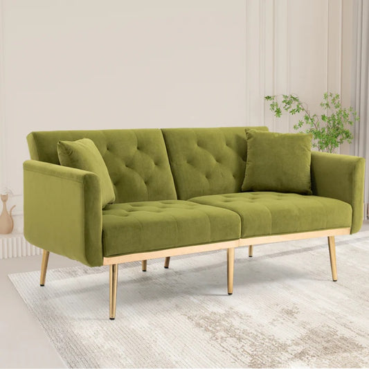 COOLMORE Velvet Sofa , Accent sofa .loveseat sofa with metal feet-海智集-Default-